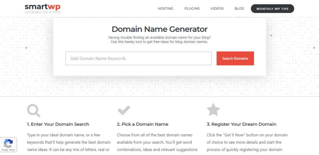 How to Choose a Domain Name for Your WordPress Blog (Screenshot of Tool)