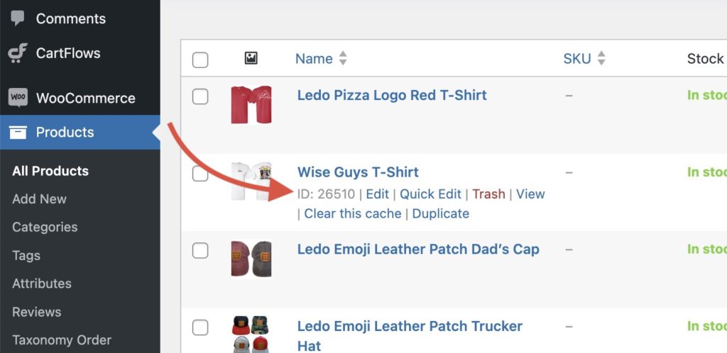 Product ID in WooCommerce